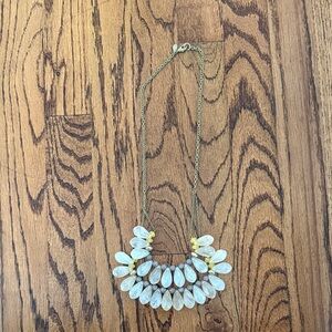 Anthropologie Gold Necklace with White and Yellow Accents